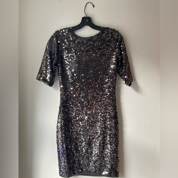 BCBGMAXAZRIA Fitted Sequin Dress, Size S - Picture 3 of 3